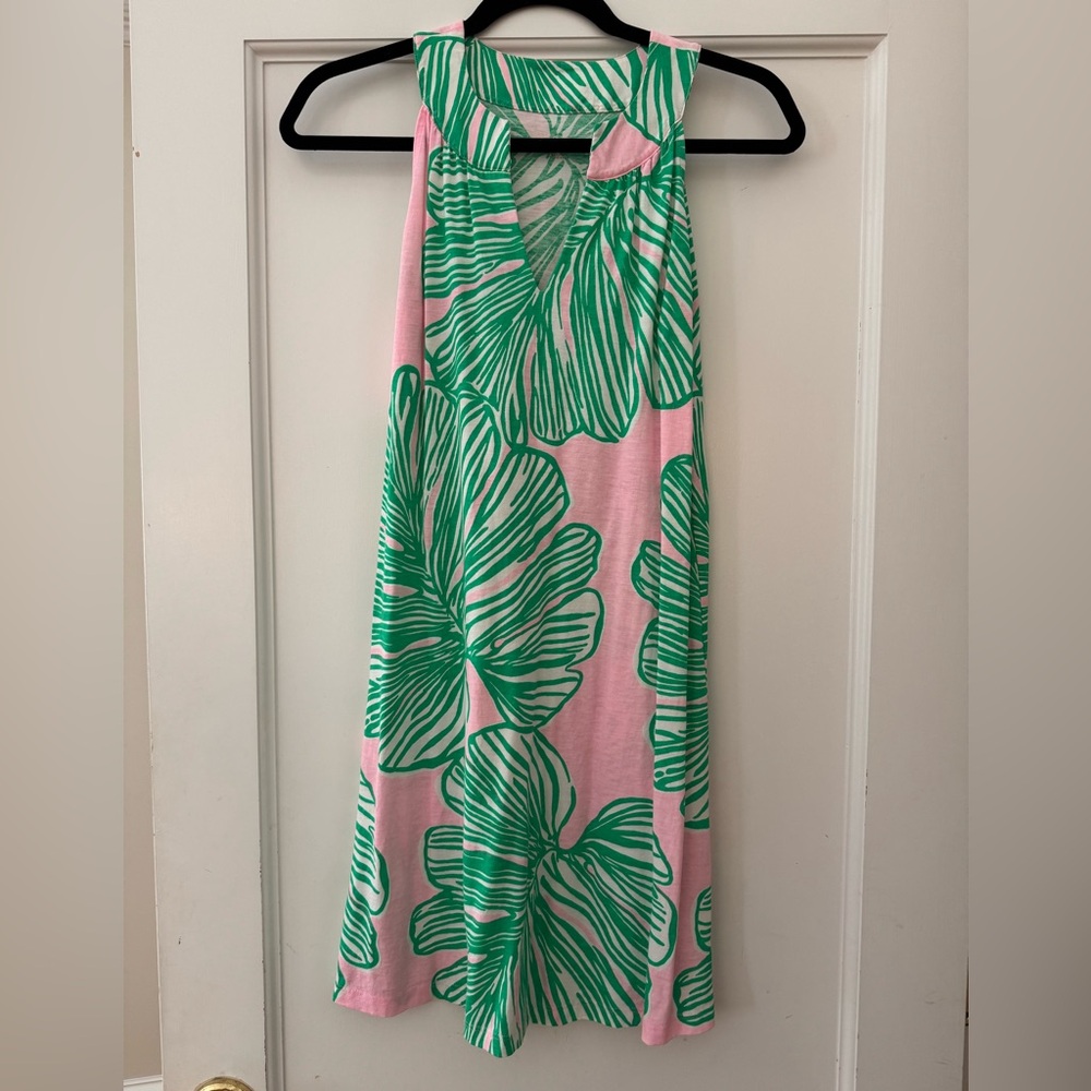 Lilly Pulitzer light pink and green sleeveless dress size xs